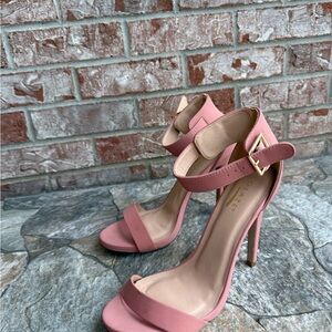 CLAYEUX Pink Strappy Heels for Women